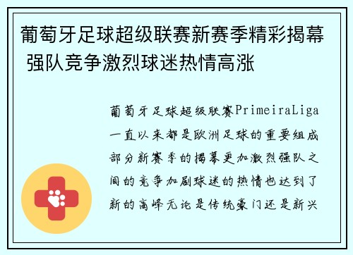 葡萄牙足球超级联赛新赛季精彩揭幕 强队竞争激烈球迷热情高涨